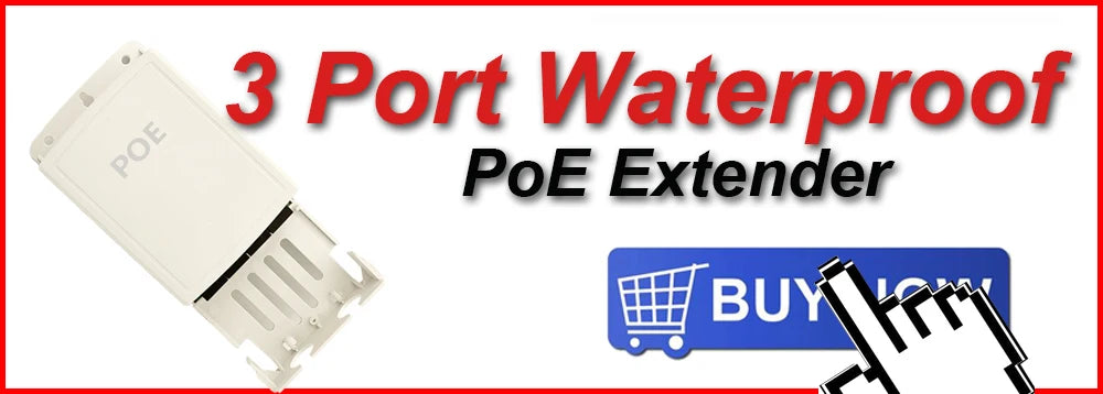 Extensor PoE HKBTM 2 Portas 100Mbps - IEEE 802.3af Extensão 100m Câmera IP NVR AP VoIP Compacto