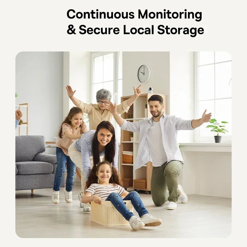 Câmera Baseus P1 Lite 2K 3MP 360° WiFi com Rastreamento IA - Segurança Residencial