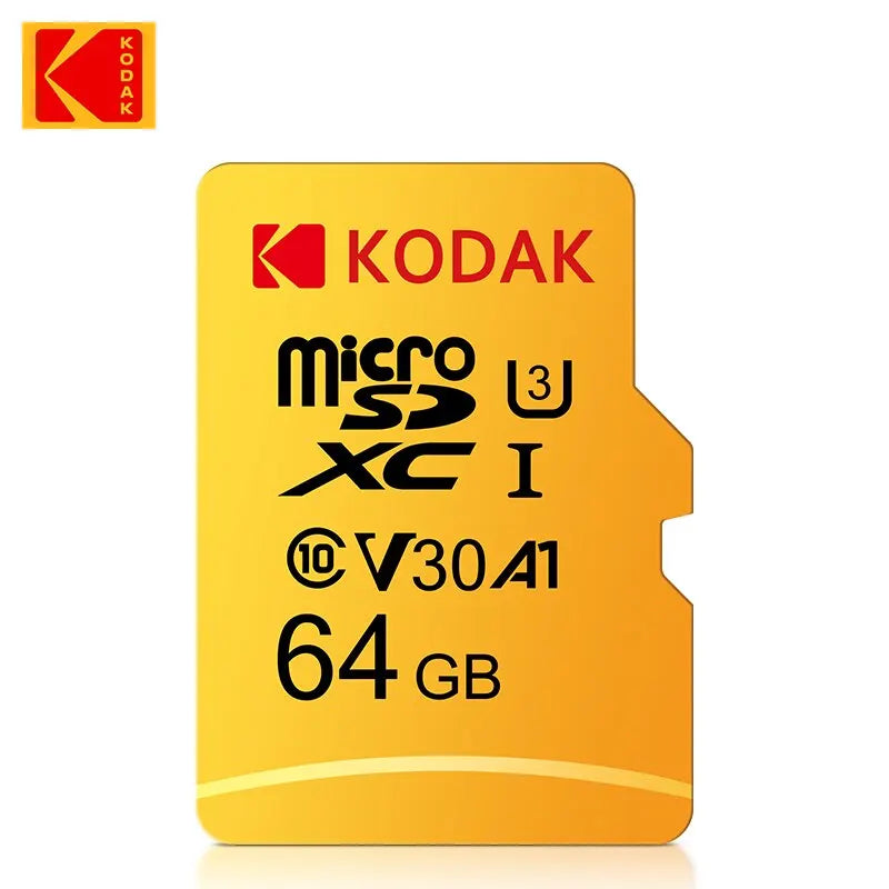 Cartão de Memória Kodak MicroSD 32GB 64GB 128GB 256GB Classe 10 UHS-III A1 V30 Alta Velocidade