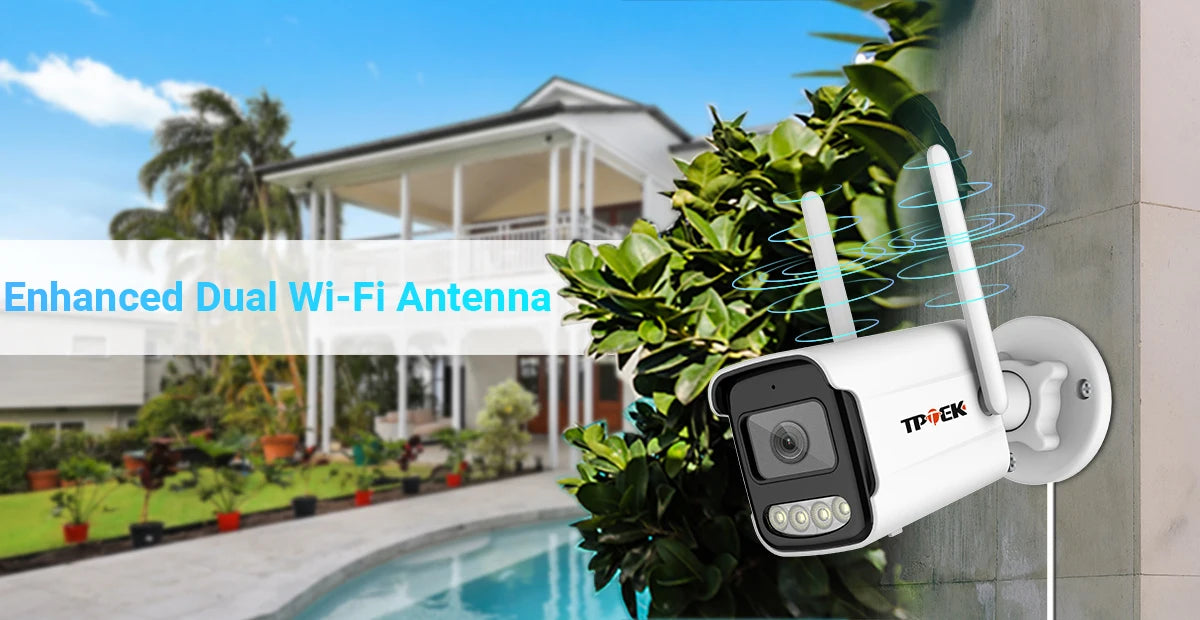 Câmera TPTEK 8MP 4K WiFi IP Bullet com IA Humana Visão Noturna 30m ONVIF IP66