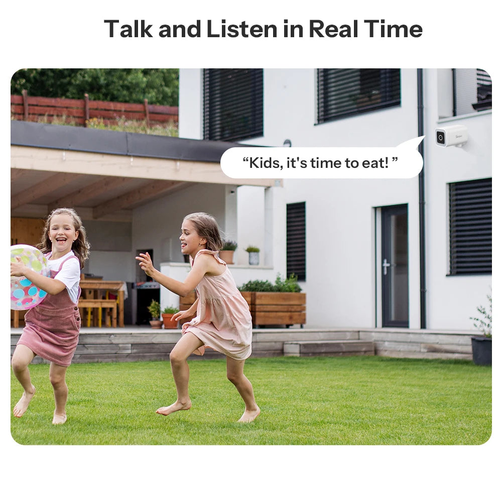 Câmera de Segurança Externa Inteligente SONOFF CAM-B1P 2K HD com Detecção Humana IA IP65 À Prova D'água Rastreamento Inteligente e Visão Noturna Colorida