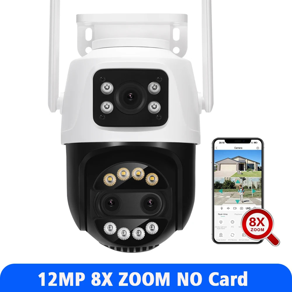 Câmera WiFi 12MP 6K Dome com Zoom 8X Detecção Humana IA Rastreamento Automático Alexa - ASECAM AS60WIC