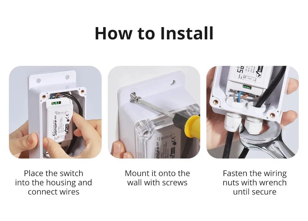 Sonoff 1/2 pçs ip66 caixa de junção à prova dip66 água casa inteligente abs + pc caso à prova dwaterproof água alta qualidade compatível com basicr2/basicr4/rfr2