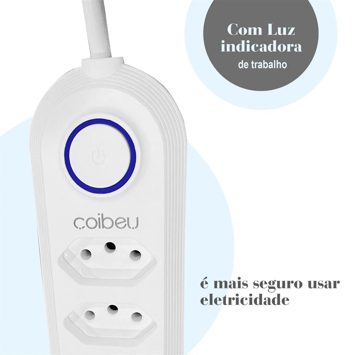 Filtro de Linha Torre de Tomadas COIBEU - Com Portas USB - 2m - 10A - Padrão Brasil - Bivolt