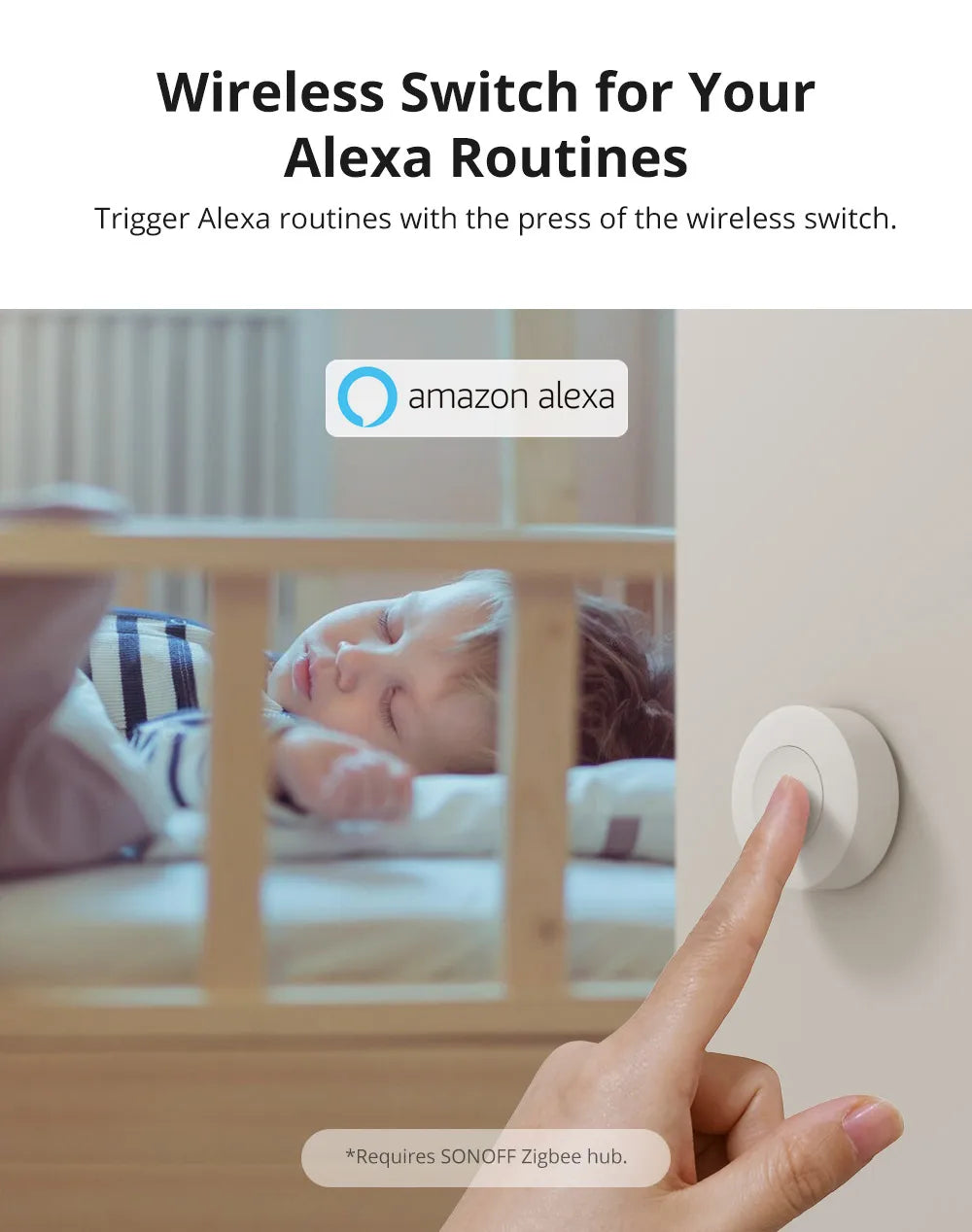 Botão Sem Fio Zigbee 3.0 SNZB-01P Sensor Inteligente Casa Inteligente SONOFF