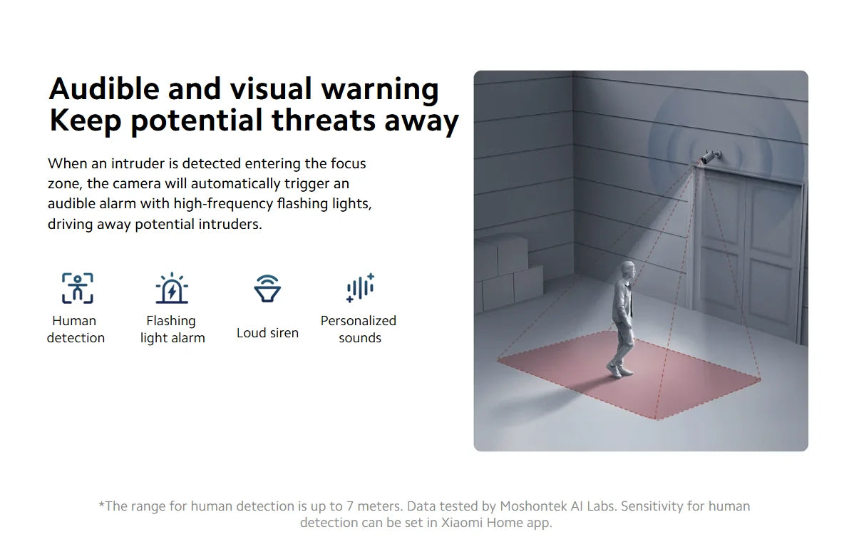 Câmera Xiaomi AW300 2K Outdoor - IP66 - Visão Noturna Colorida - WiFi 2.4GHz - Zoom 4x - Mi Home