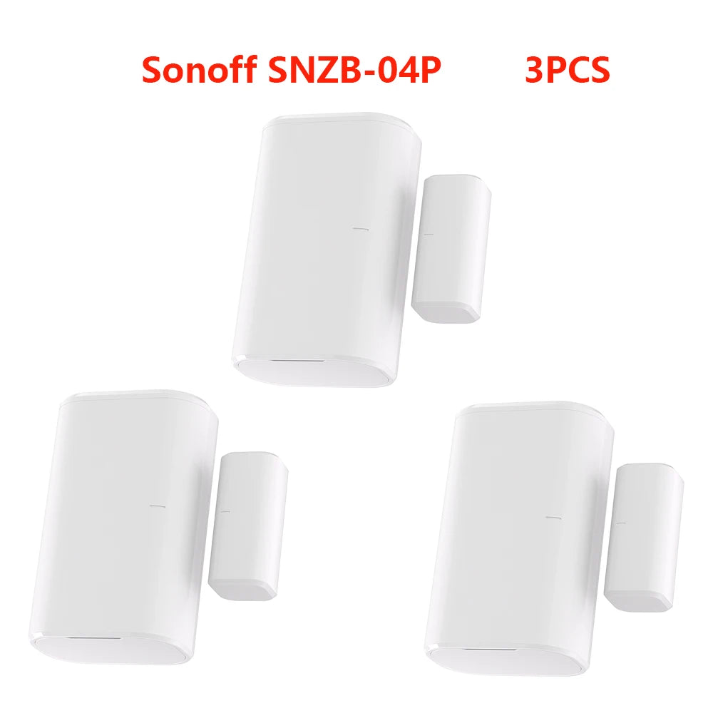 SONOFF-Sensor de porta e janela Zigbee, SNZB-04P, alarme de conexão sem fio, módulo Smart Home, Zigbee 3.0, monitoramento de portas e janelas