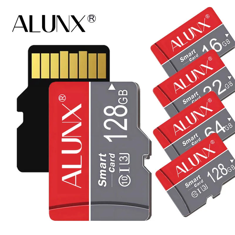 Cartão de Memória MicroSD ALUNX - Classe 10 UHS-I U3 V10 A1 - 8GB a 128GB - Alta Velocidade