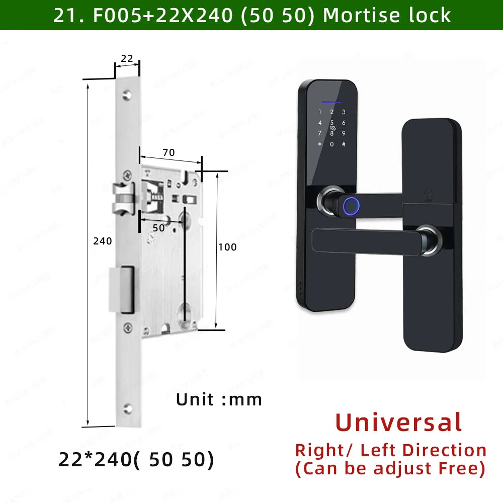 Raykube f005 ip65 à prova dip65 água tuya wifi fechadura eletrônica inteligente com impressão digital/cartão inteligente/senha/chave/desbloqueio de aplicativo