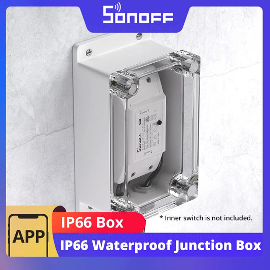 SONOFF-Caixa de junção impermeável com interruptores inteligentes WiFi, IP66, Impact Shell, compatível com BASICR2, BASICR4, RFR2, IP66