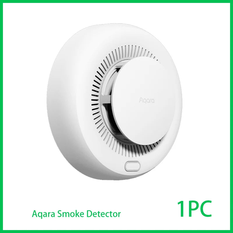 Aqara matéria detector de fumaça sensor monitor alarme incêndio zigbee 3.0 alerta som segurança em casa inteligente trabalho com mi casa homekit app