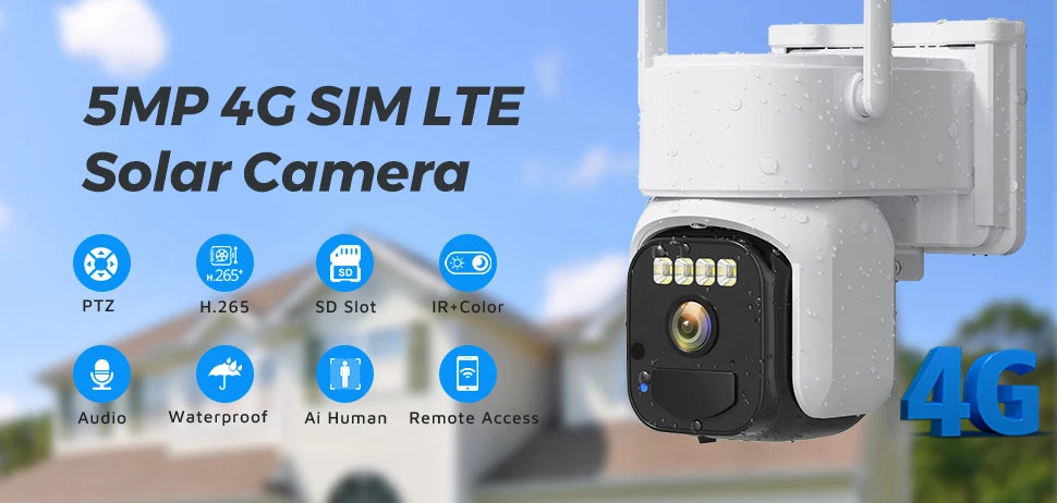 Câmera IP WiFi BESDER 10MP Lente Dupla PTZ 360° Tela Dupla Detecção Humana Visão Noturna Colorida IP66 App O-Kam Pro - BESDER