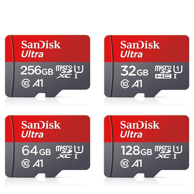 Cartão de Memória SanDisk Ultra MicroSD 32GB 64GB 128GB 256GB 512GB Classe 10 UHS-I A1 V10