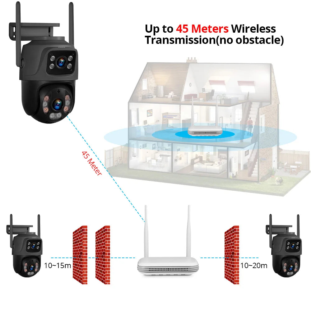 NVR WiFi 8 Canais 5MP 2K Gravador Vídeo Rede ONVIF HDMI Xmeye iCSee KERUI KR-N1008L