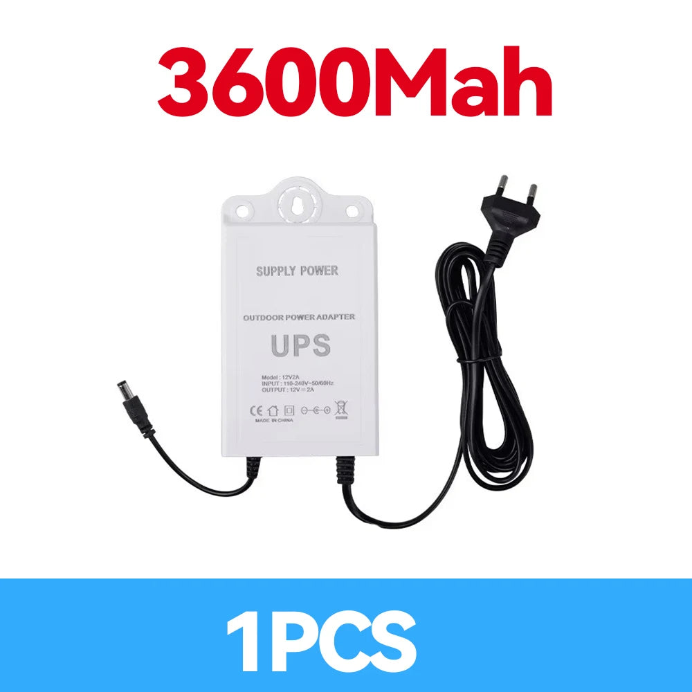 Fonte de Alimentação NOBREAK UPS 12V 2A com Bateria 5400mAh Backup À Prova D'Água para Câmera CCTV DiFang