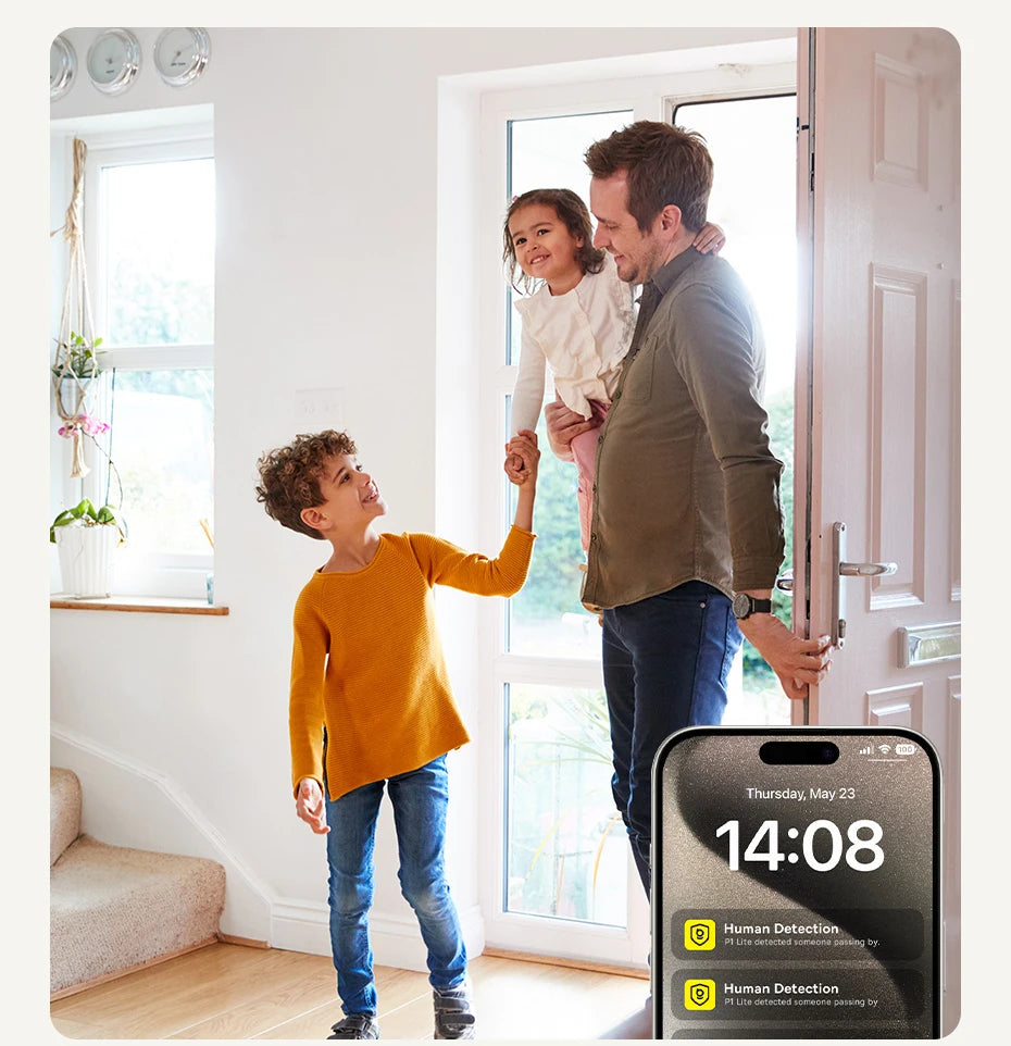 Câmera de Segurança Baseus 3MP 2K Pan & Tilt WiFi com Rastreamento IA, Visão 360° e Áudio Bidirecional