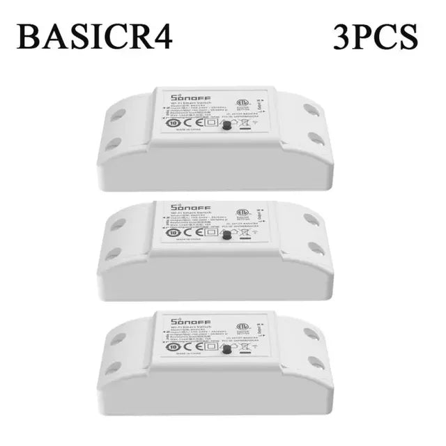 1-10 pces sonof basicr4 wifi interruptor inteligente remoto temporizador de voz suporte de controle remoto assistente de casa alexa alice ewelink app