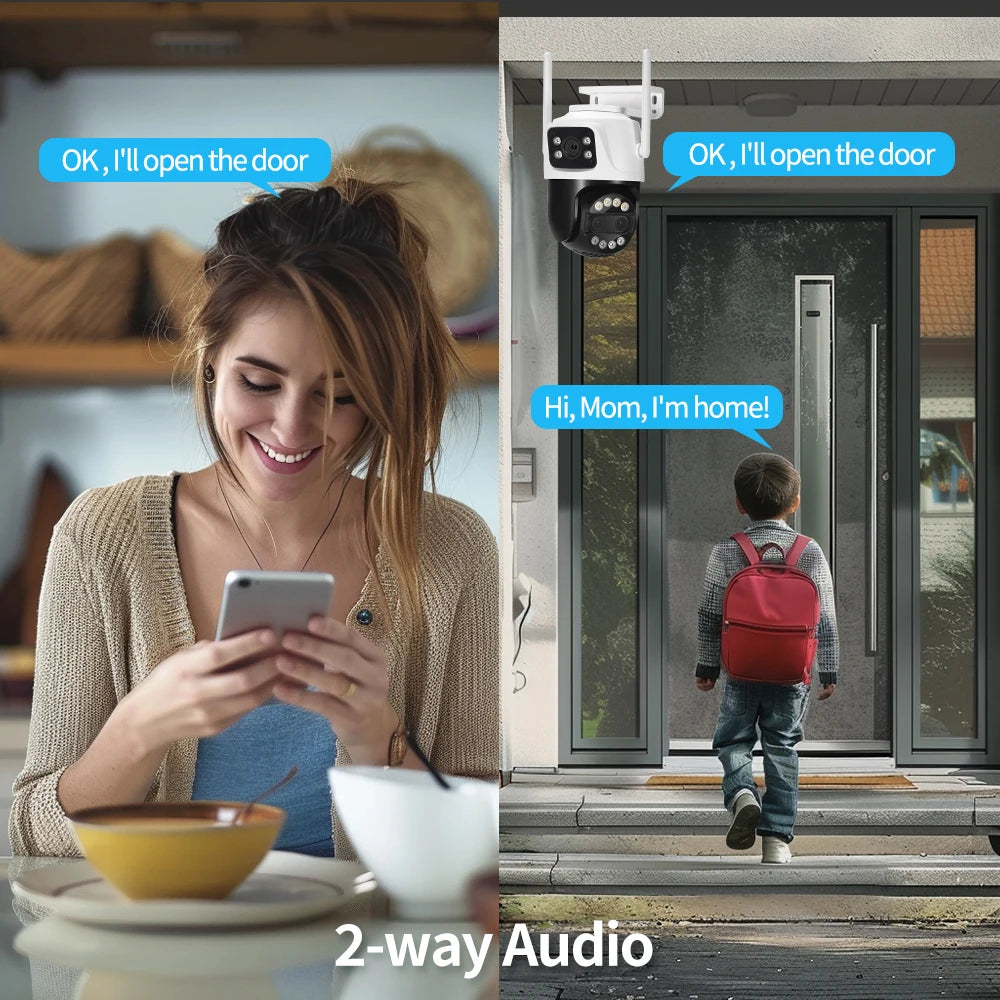 Câmera WiFi 12MP 6K Dome com Zoom 8X Detecção Humana IA Rastreamento Automático Alexa - ASECAM AS60WIC