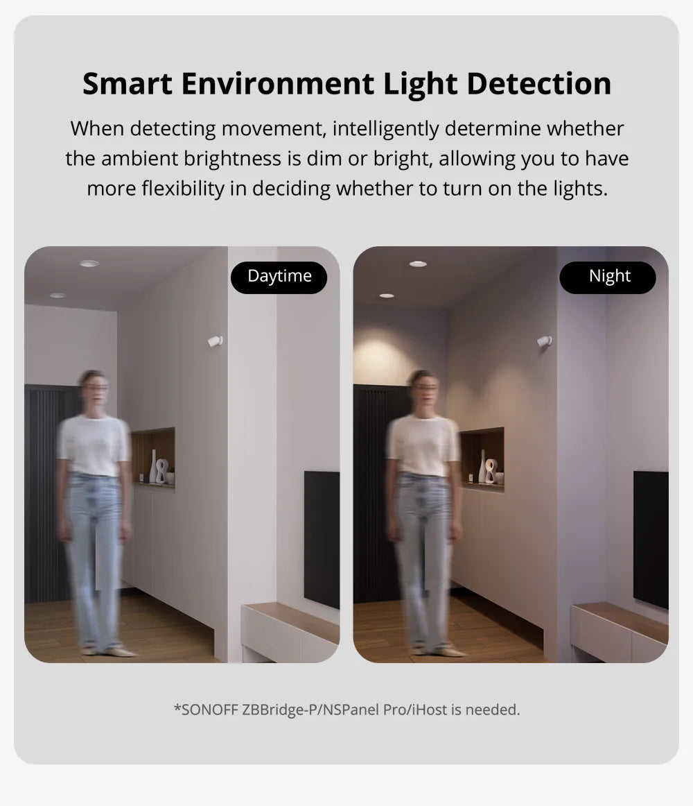 Botão Sem Fio SONOFF SNZB-01P Zigbee - Sensor de Presença - Controle Inteligente - eWeLink