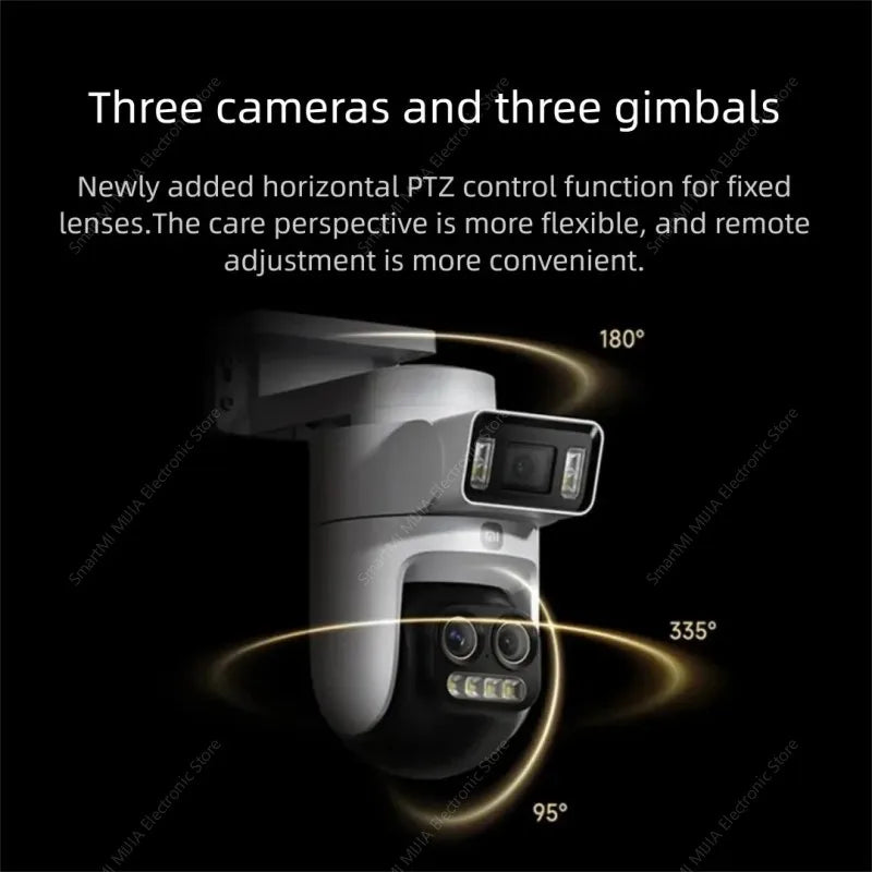 Câmera Xiaomi Smart Outdoor 4 Pro - Tripla Lente 360° 5MP 3K Zoom Híbrido 9x IP66