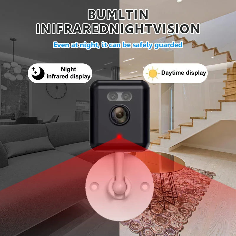 2mp hd wifi câmera de segurança mini câmera de vigilância em casa interior visão noturna duas maneiras áudio detecção humana 2.4g ip cam