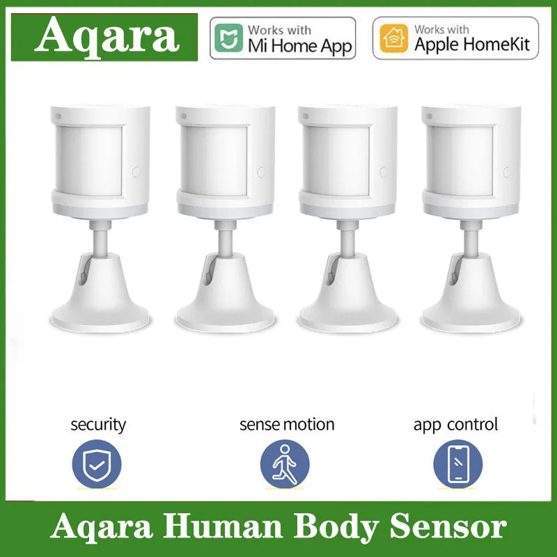 Aqara-Inteligente Sensor de Movimento do Corpo Humano, Movimento Corporal, Wireless, ZigBee, Smart Home, Homekit, Xiaomi