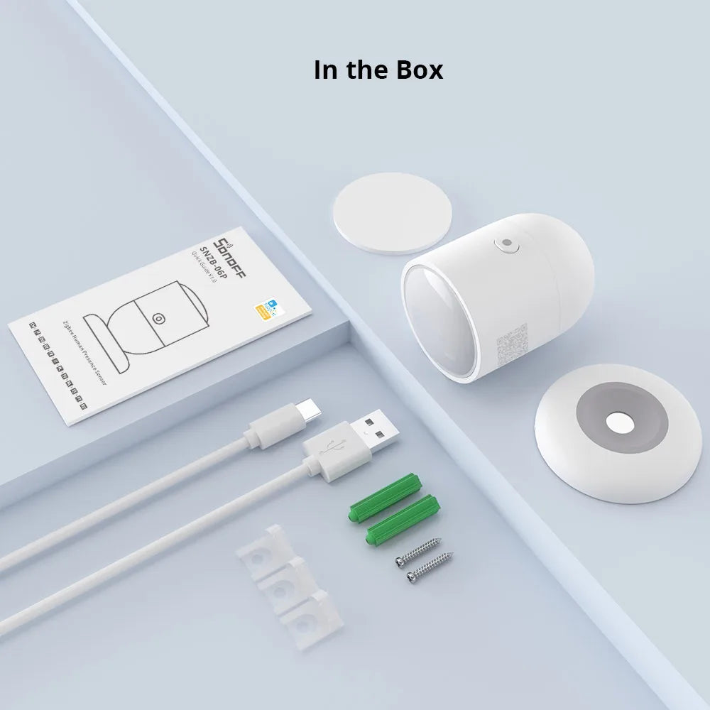 Botão Sem Fio SONOFF SNZB-01P Zigbee - Sensor de Presença - Controle Inteligente - eWeLink