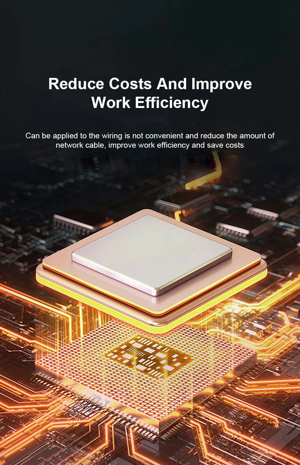 Extensor PoE OMAY 1 para 2 Portas Gigabit - IEEE 802.3af/at 48V 100/1000Mbps Extensão 100m Câmera IP NVR