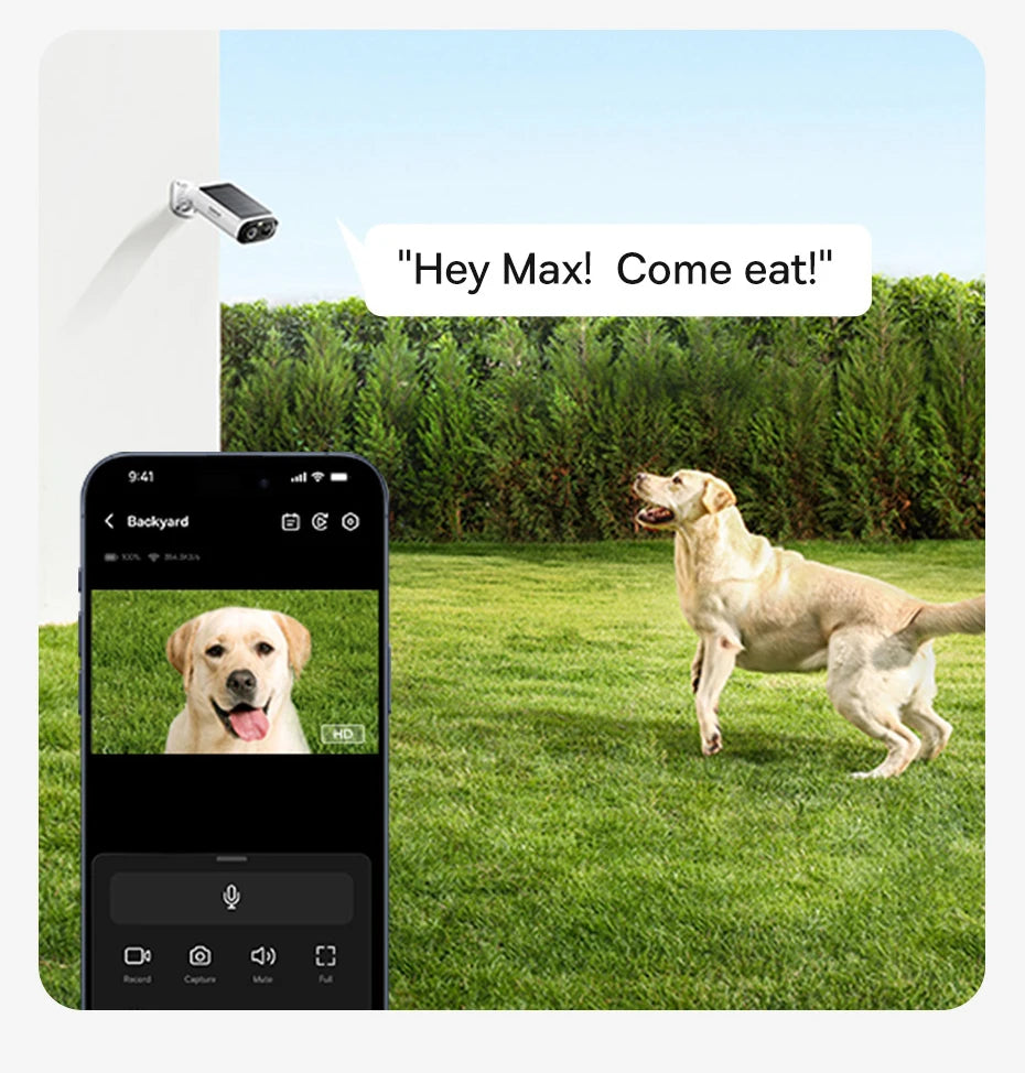 Câmera Baseus S1 Lite 2K 4MP Solar Dupla Lente 135° POE IP67 WiFi