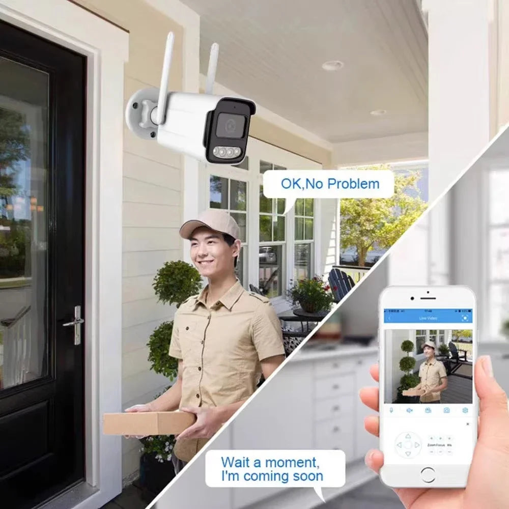 Tuya wifi câmera ip sem fio hd 5mp ai humano detectar câmera cctv bala vigilância ao ar livre proteção de segurança à prova dwaterproof água cam