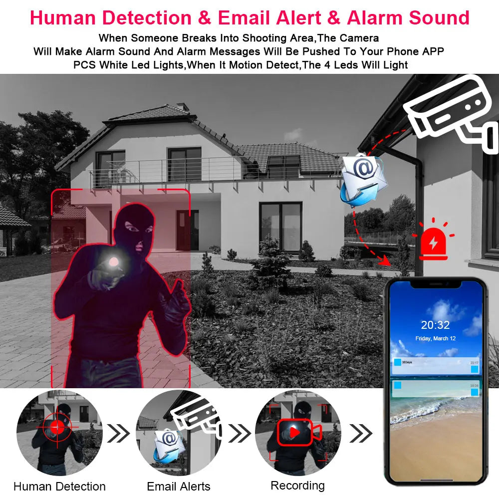 Vida inteligente 5mp wifi ptz câmera ip rastreamento automático ao ar livre tuya cor visão noturna sem fio cctv câmera de vigilância segurança mini