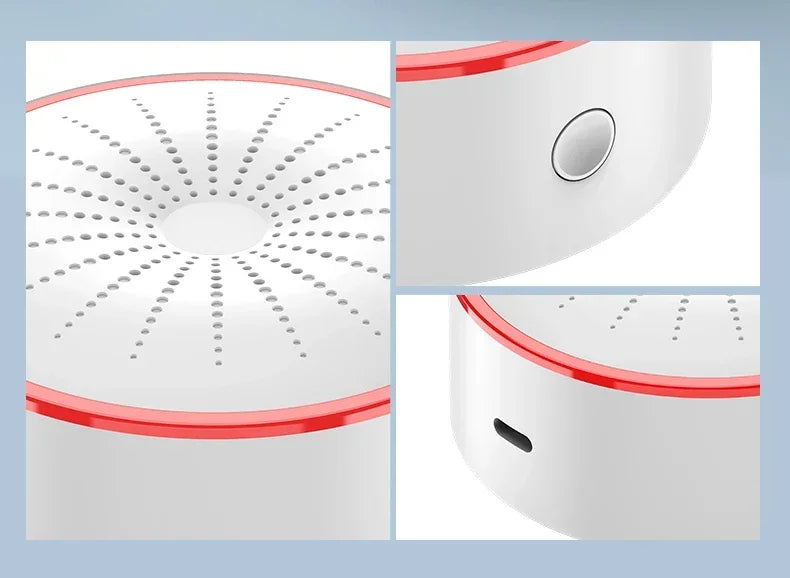 Tuya wifi zigbee sirene sem fio ligado inteligente som-luz alarme chifre detector agarrado emits instantâneo som-luz alarme app contr
