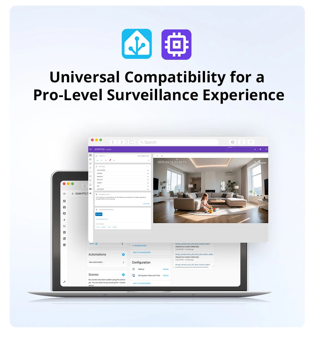 Câmera de Segurança Interna Inteligente 360° com Visão Noturna Detecção IA e Alexa SONOFF CAM Pan-Tilt 2