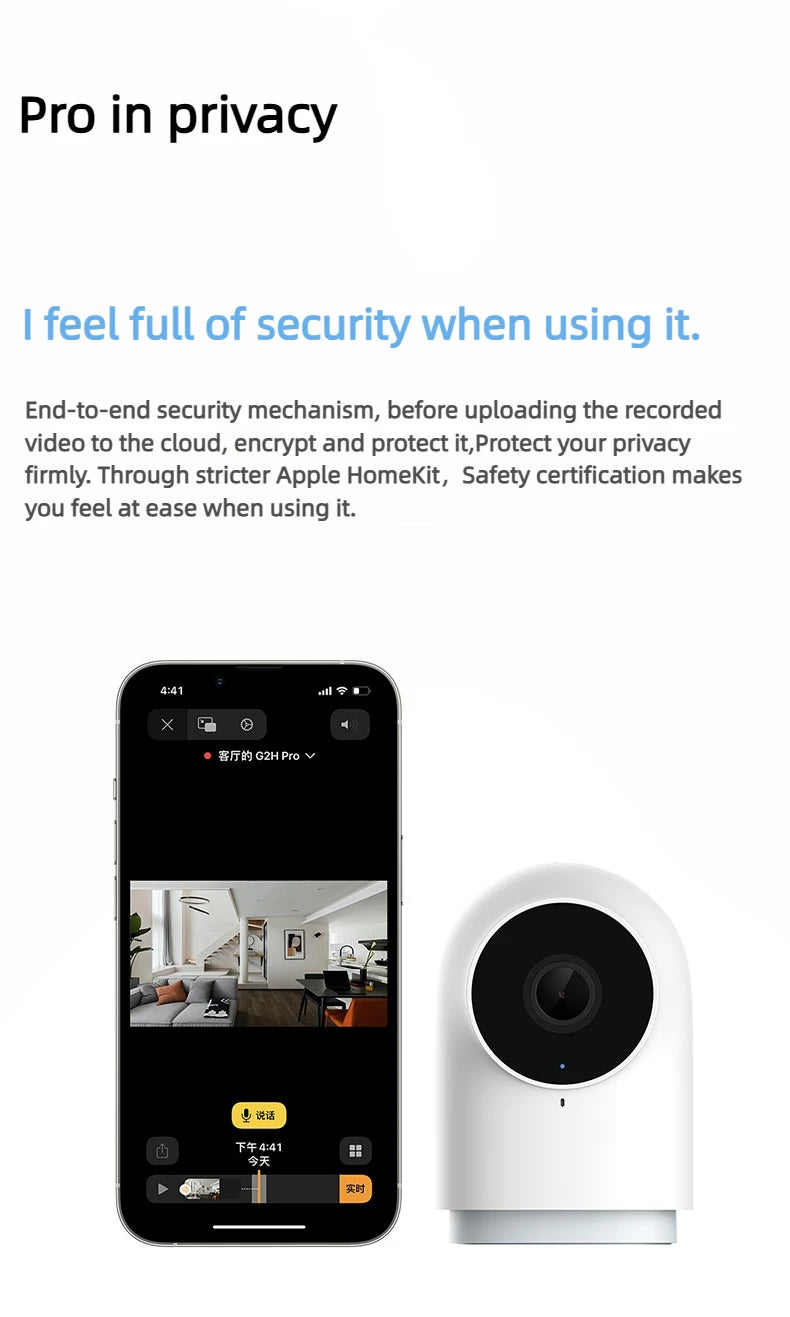 Câmera Inteligente Aqara G2H Pro 1080P HD Edição Hub Gateway Visão Noturna Câmera de Vigilância IP Móvel Zigbee WIFI para APP HomeKit