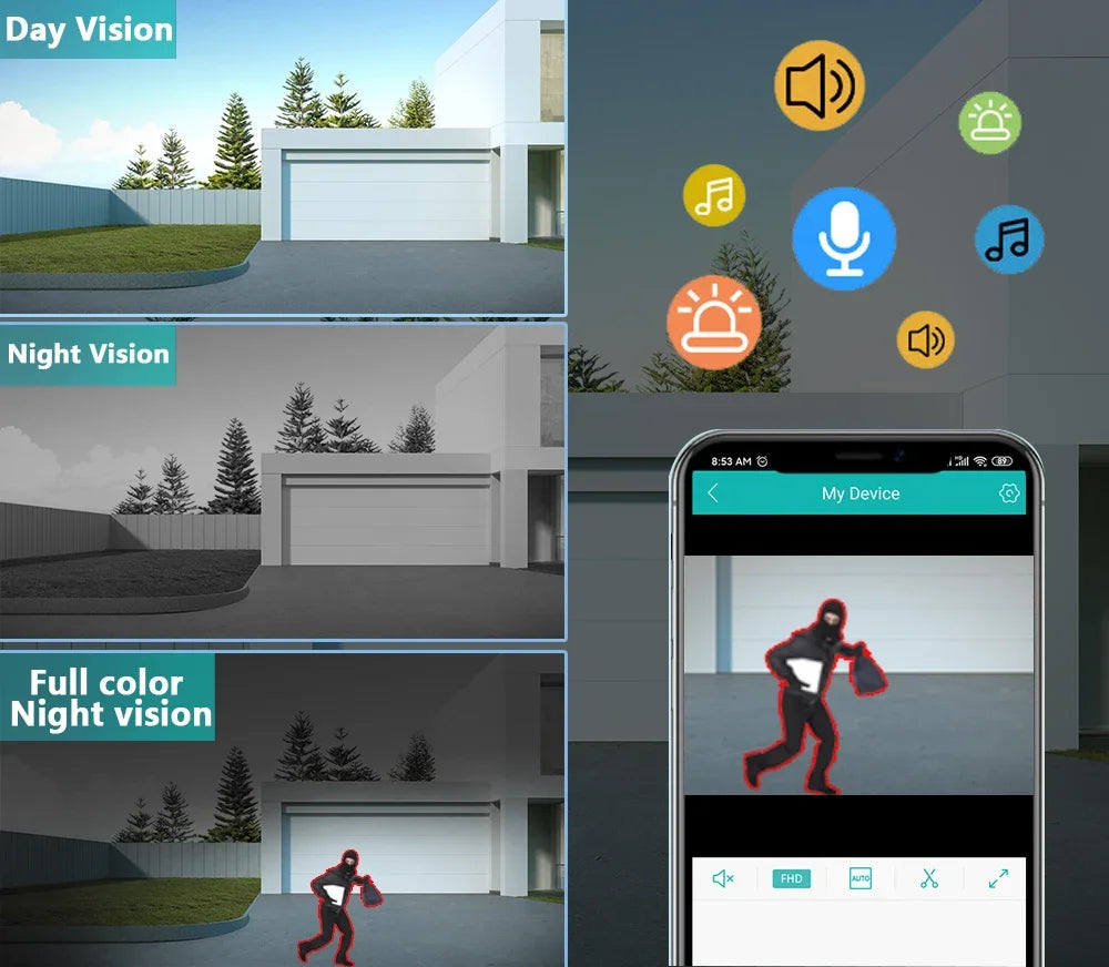 Tuya câmera ip de segurança sem fio ao ar livre 4k 8mp hd lente dupla externa wifi câmera ptz rastreamento automático câmera de vigilância de rua