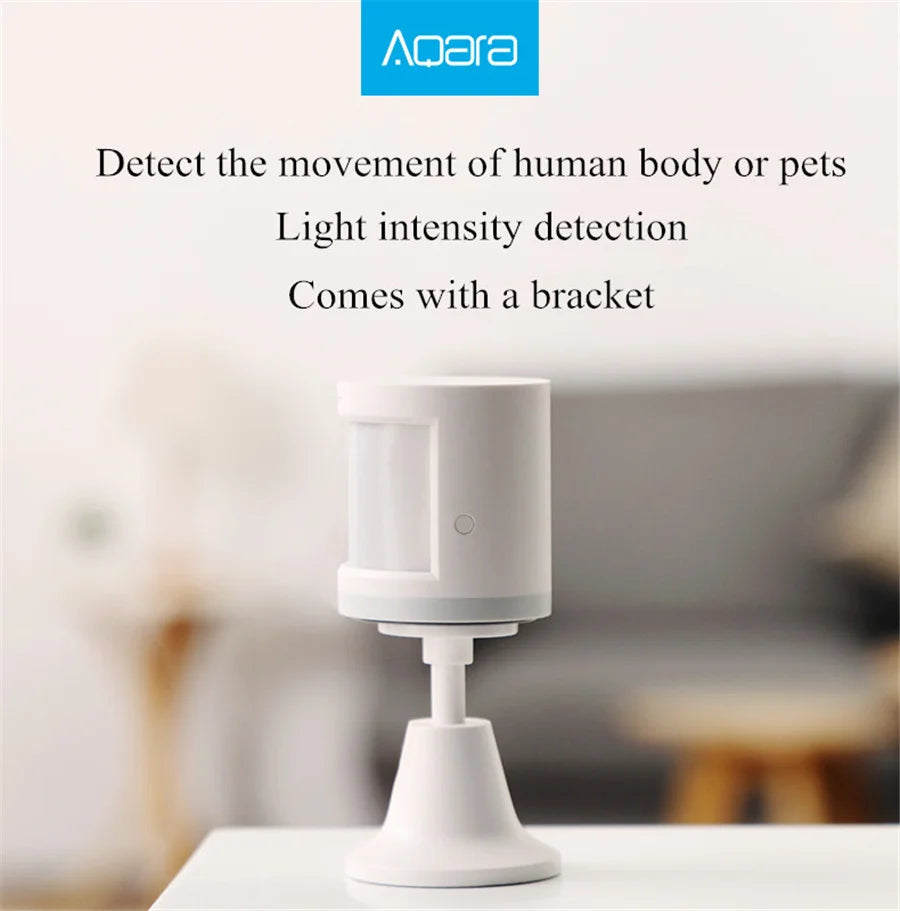 Aqara-Inteligente Sensor de Movimento do Corpo Humano, Movimento Corporal, Wireless, ZigBee, Smart Home, Homekit, Xiaomi