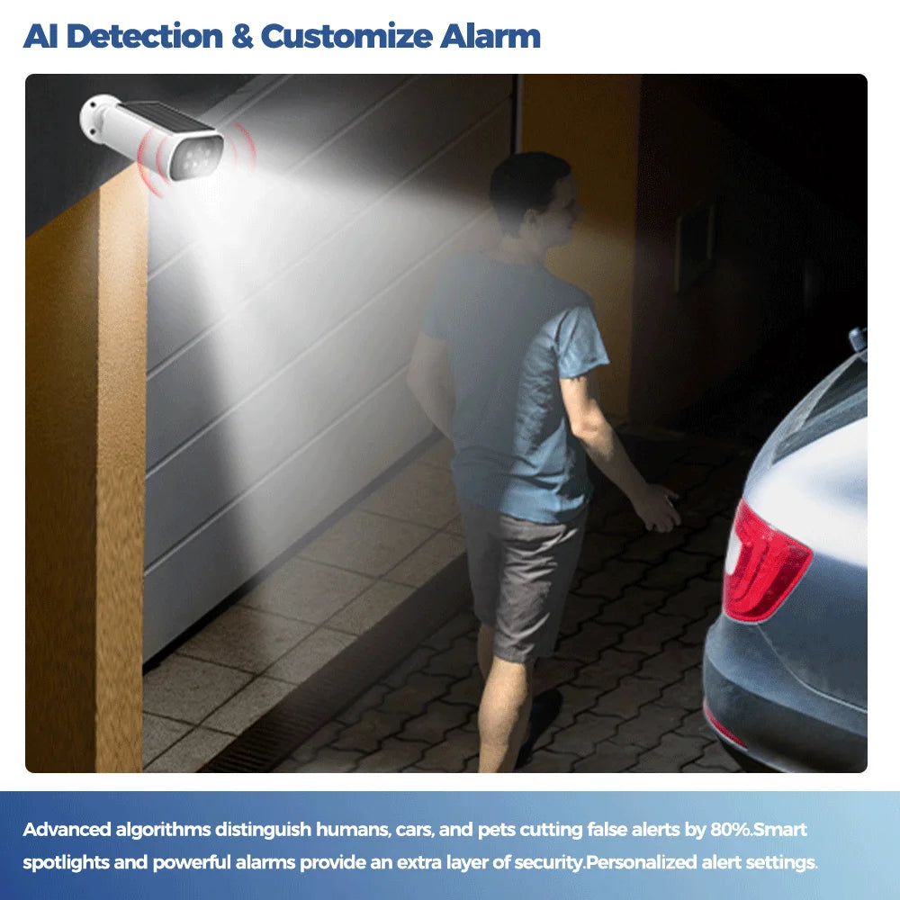 Câmera ALEVIO 2.5K 4MP Solar WiFi Dual Band com IA Quádrupla e Zoom 10x IP67