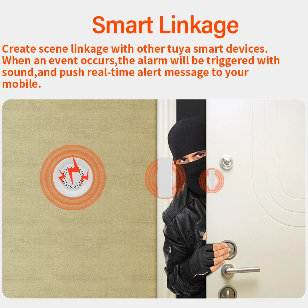 Tuya zigbee wifi sirene inteligente alarme 100db alto-falante para segurança em casa inteligente funciona com smartlife alexa yandex