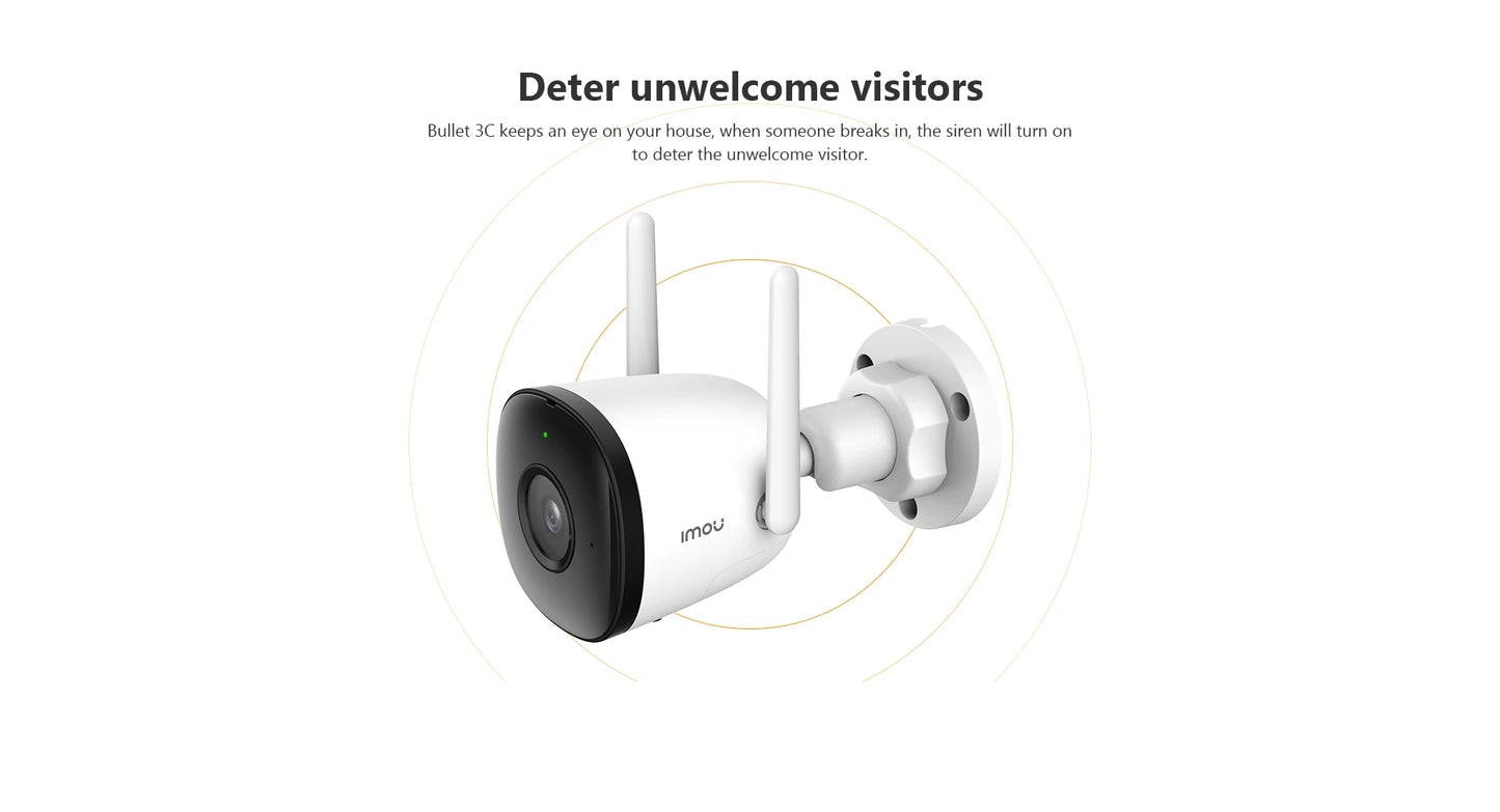 Câmera WiFi PTZ 5MP Bullet 3C Zoom 8x Detecção Humana Veículo IA Áudio Bidirecional IP67 IMOU