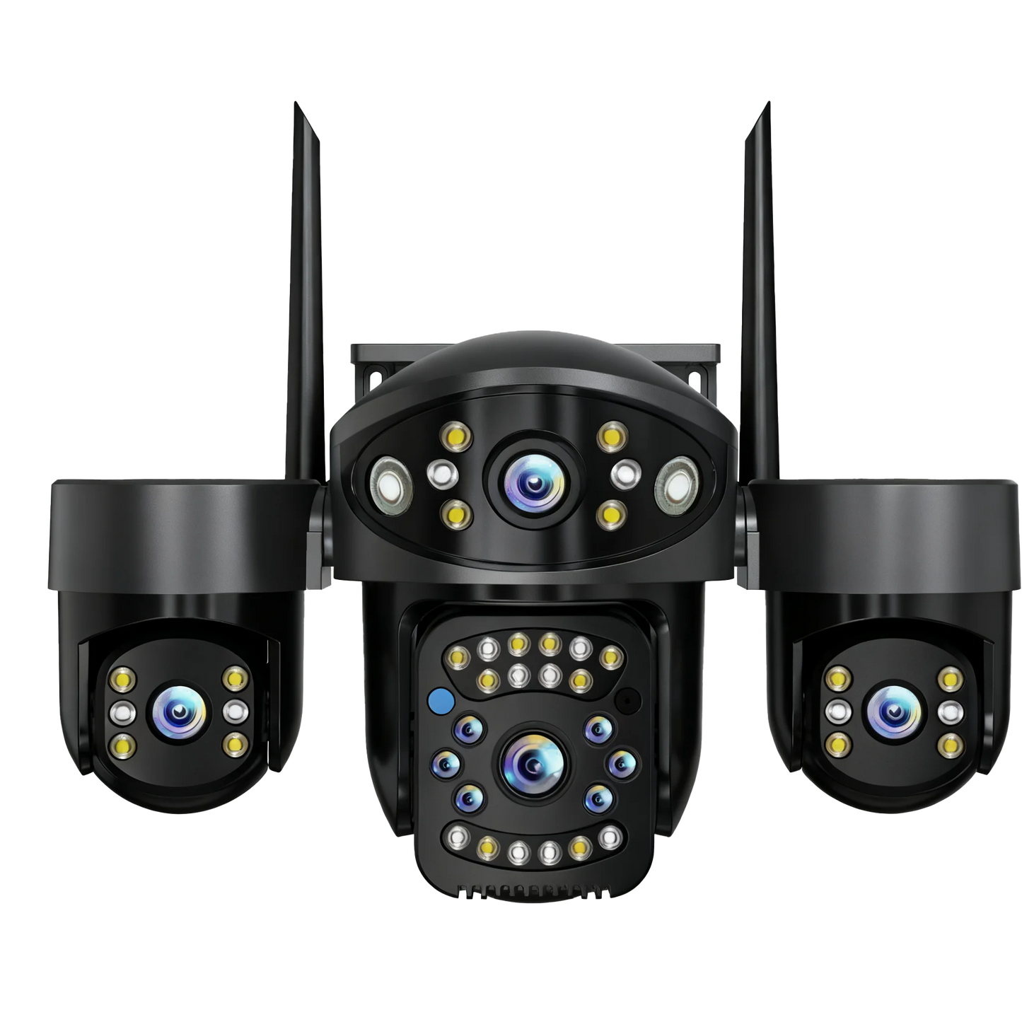 Câmera wi-fi de 4 lentes, 20mp, segurança doméstica externa, 4 telas, zoom 12x, rastreamento automático, cor, visão noturna, cctv, vigilância sem fio