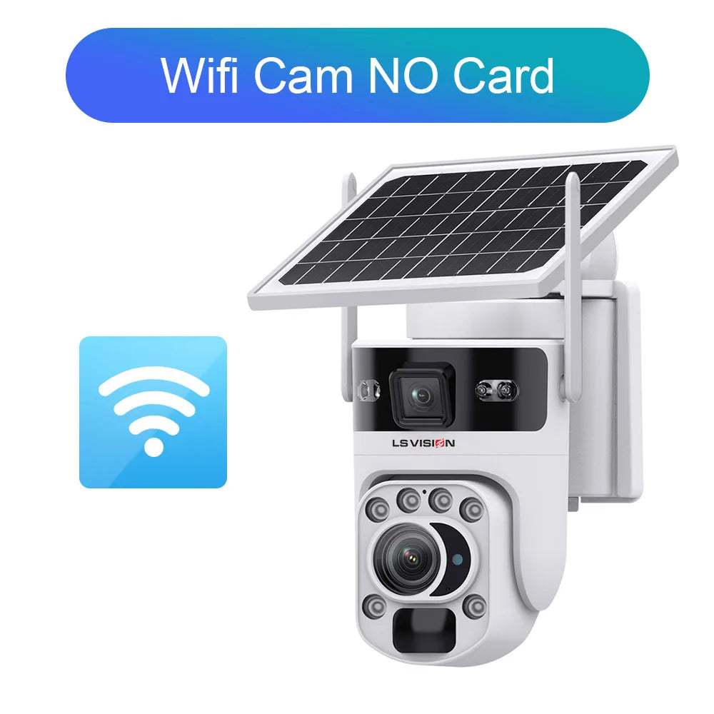 Câmera Solar 4K com Zoom Óptico 20X e Rastreamento Automático | Tela Dupla 4G/WiFi | LS Vision 12MP
