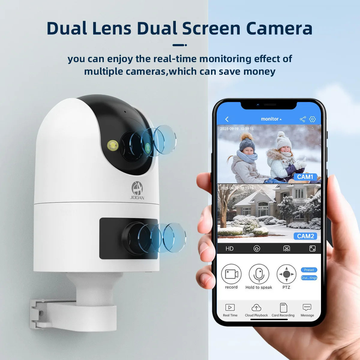 Câmera WiFi Lente Dupla 6MP/8MP JOOAN W10 | Pan 360°, Visão Noturna Colorida e Áudio Bidirecional