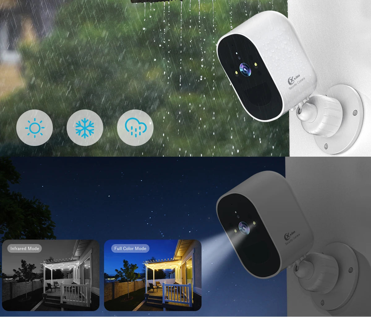 Câmera IP XVIM 1080P Wi-Fi — Visão Noturna, Bateria 5200mAh e IP66