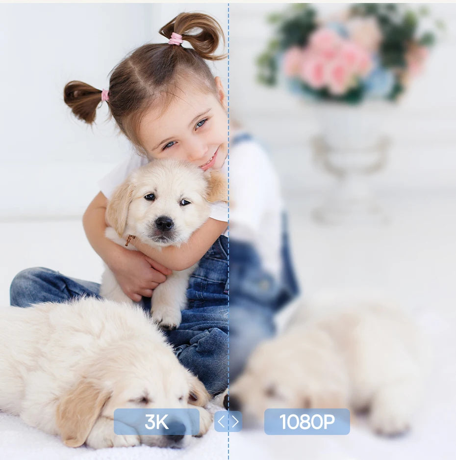 Câmera Baseus P1 Pro 5MP 3K WiFi Dual Band 2.4G/5G 360° com IA Quádrupla