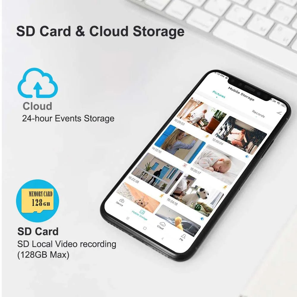 Câmera WiFi 12MP 6K Três Lentes Zoom 10x Rastreamento IA Visão Noturna Colorida CHAMOUS