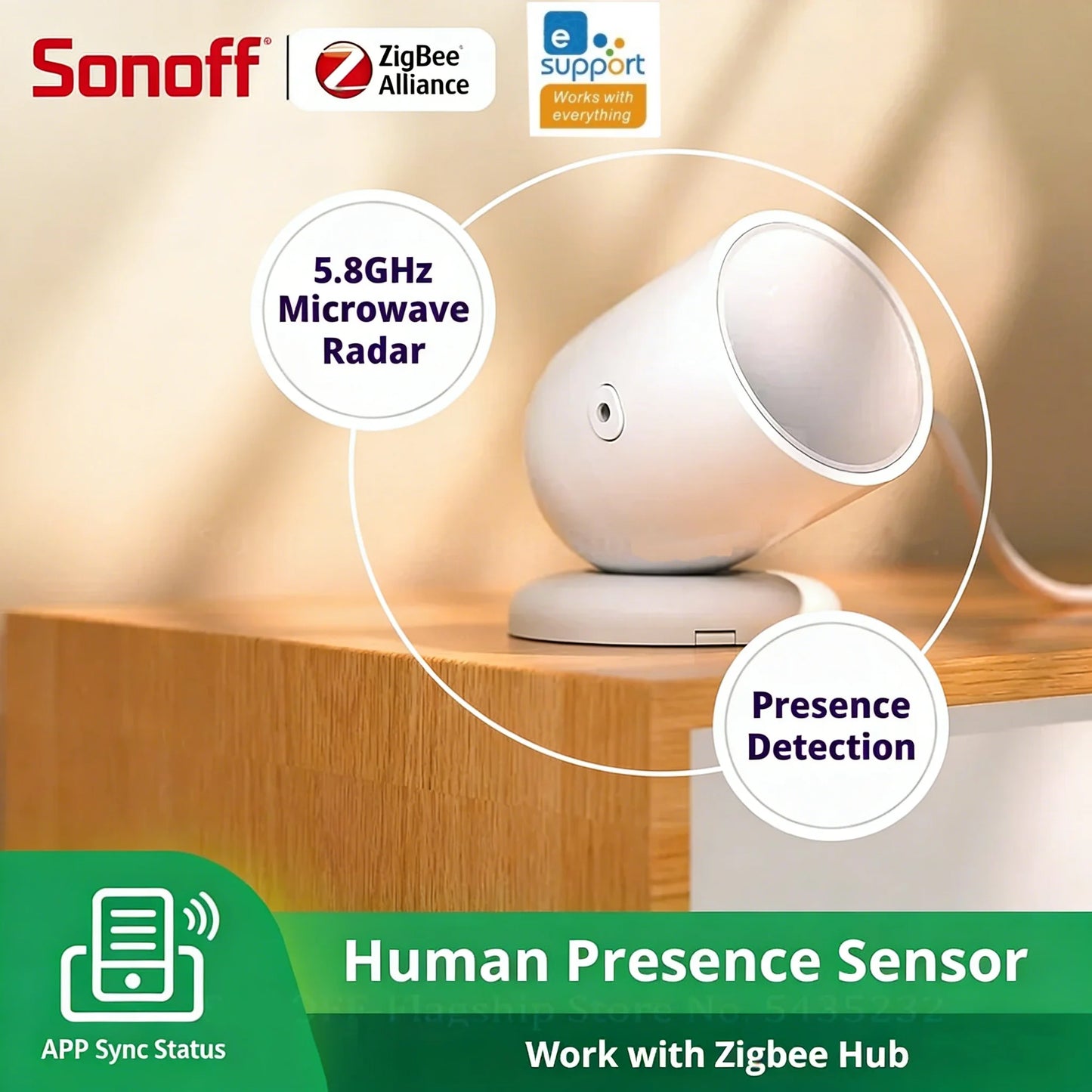 Sensor de Monitoramento SONOFF Detector de Segurança para Animais de Estimação Anti-Furto Funciona com Ewelink