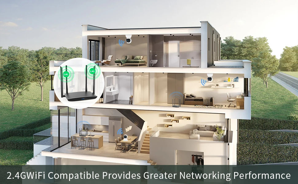 Câmera XIAOVV XVV-3630S-Q2 2K 3MP WiFi 360° Pan Tilt Rastreamento Visão Noturna Bebês Pets