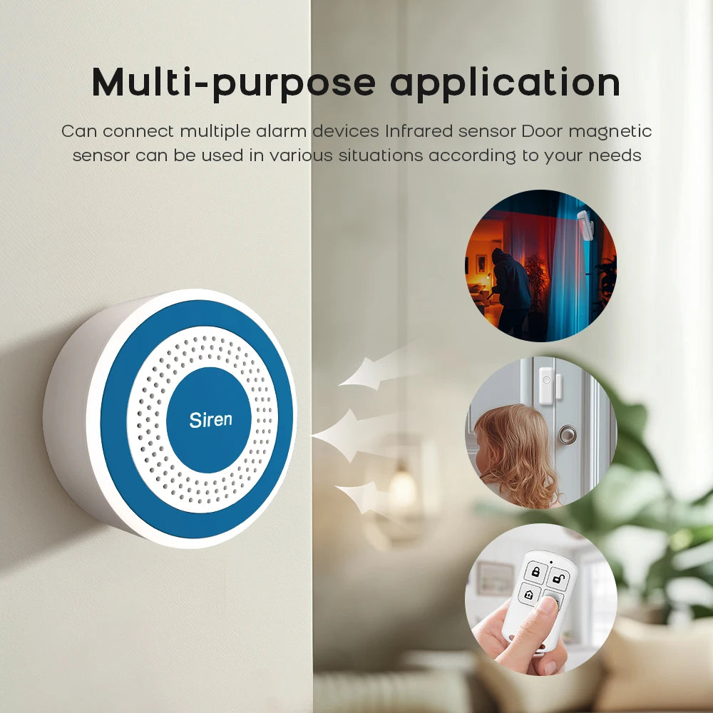 Tuya wifi sistema de alarme casa inteligente casa diy tuya sistema alarme porta sem fio sensor janela trabalho com alexa