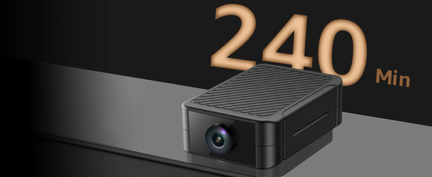 Mini Câmera VESAFE 1080P – WiFi Banda Dupla, Visão Noturna, Bateria 4h e Detecção de Movimento