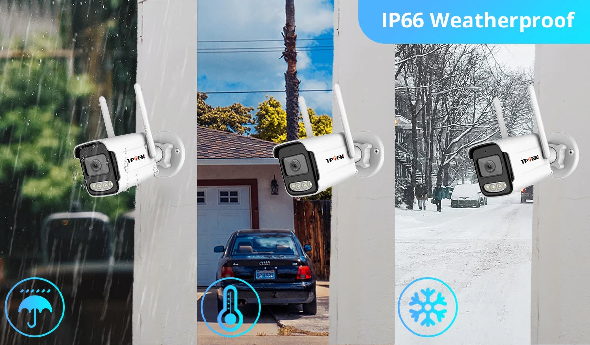 Câmera TPTEK 8MP 4K WiFi IP Bullet com IA Humana e Visão Noturna 30m IP66